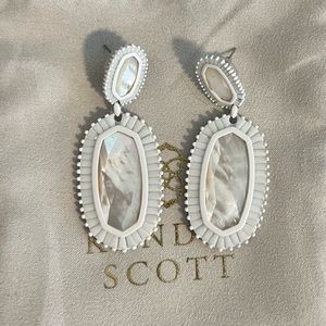 Kendra Scott White statement earring